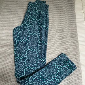 Womens Teal Navy Liquido Leggings size small